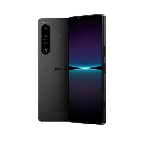Sony Xperia 1 IV - Smartphone Android, Téléphone Portable 6.5 Pouces 21:9 CinemaWide 4K HDR OLED - Taux de rafraichissement de 120Hz - Véritable Zoom Optique - rêvetement Zeiss T* (Noir)