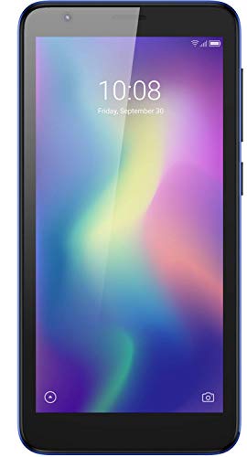 ZTE Blade L8 Smartphone mit 12,7 cm (5 Zoll), 18:9 TFT (Quad-Core, 1 GB RAM, 16 GB ROM, Rückkamera 8 Megapixel, Frontkamera 2 Megapixel, Dual-SIM, Android 9 Go), Blau
