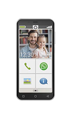 emporiaSMART.4 | Seniorenhandy 4G VoLTE | Senioren Smartphone ohne Vertrag | Mobiltelefon mit Notruftaste | 5-Zoll-Display | Android 10 | 13 MP Kamera | Schwarz