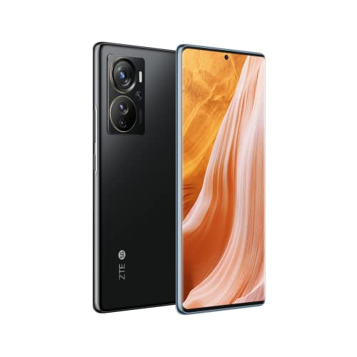 ZTE Axon 40 Pro Smartphone Android 5G entsperrt 108MP Quad-Kamera, Snapdragon 870, AMOLED 144 Hz 6,67 Zoll, Schnellladung 65 W, großer Akku, 12 GB, EU-Version, Schwarz