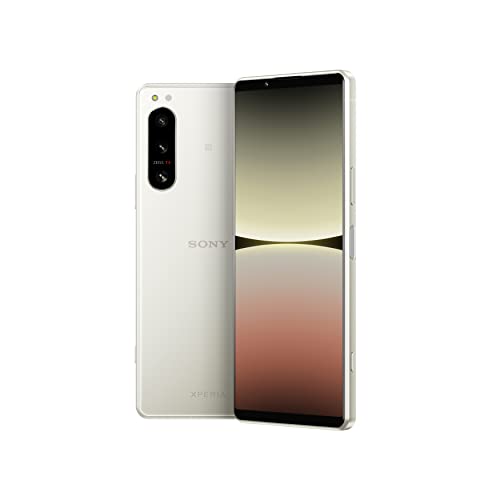 Sony Xperia 5 IV - Smartphone Android, Téléphone Portable Ecran 6.1 Pouces 21:9 Wide HDR OLED - Taux de rafraichissement de 120Hz - Triple Objectif (Avec Un revêtement ZEISS T*) - 8Go RAM (Ecru)