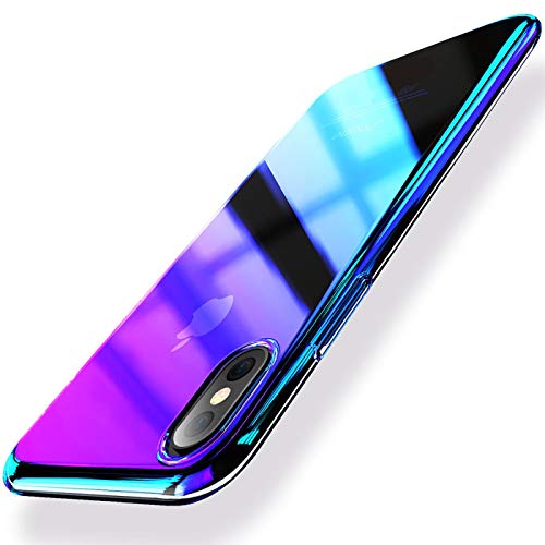 Verco Farbwechsel Case für Xiaomi Mi Mix 2s Hülle, Schutzhülle Handy Cover mit Farbverlauf Twilight Schale, Violett
