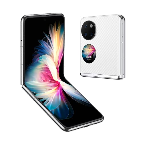 HUAWEI P50 Pocket - Faltbares Smartphone, 3D-Mikroskulptur-Design, Ultra-Spektrum Kamera, 6,6 Zoll OLED Display, Sonnenschutzerkennung, 8GB+256GB, White + [Exklusiv+5 EUR Amazon Gutschein]