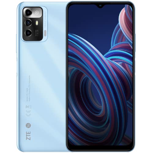 ZTE Smartphone Blade A72 5G (16,56cm (6,52 Zoll) HD+ Waterdrop Display, 5G, 6GB RAM und 64GB interner Speicher, 13MP Hauptkamera und 5MP Frontkamera, Dual-SIM Nano, Android 11) blau, 123402101003