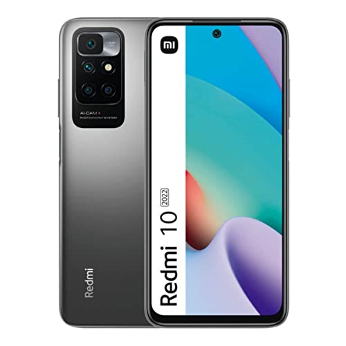 Xiaomi Redmi 10 Smartphone NFC 2022 Version, 6.5' 90Hz FHD+ DotDisplay, 50MP AI Quad Rear Camera, 5000mAh Battery (4GB+128GB Carbon Gray)