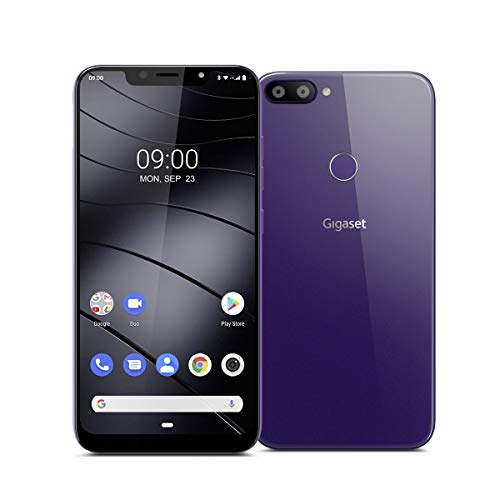 Gigaset GS195 Smartphone ohne Vertrag mit 3GB Arbeitsspeicher Made in Germany - Handy mit 6,18“ V-Notch Display, Gesichtserkennung, Dual-SIM, 32GB Speicher, 4000 mAh Akku, Dark Purple