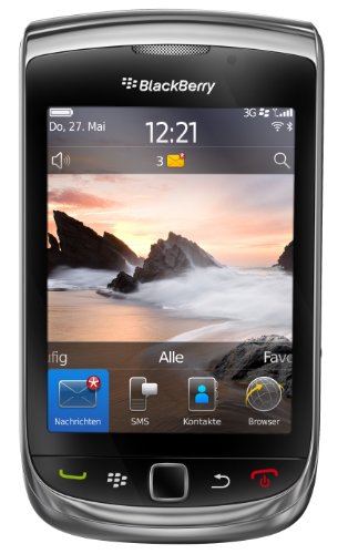 BlackBerry Torch 9800 Smartphone (8,1 cm (3,2 Zoll) Display, Touchscreen, 5 Megapixel Kamera, QWERTZ-Tastatur) schwarz