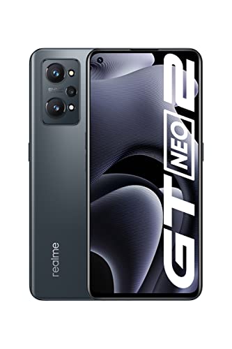 realme GT Neo 2 Smartphone ohne Vertrag, Qualcomm Snapdragon 870 5G-Prozessor, 120 Hz E4 AMOLED-Anzeige, 65W SuperDart Charge, 64 MP KI-Dreifach-Kamera, NFC, 8GB+128GB, NEO-Schwarz