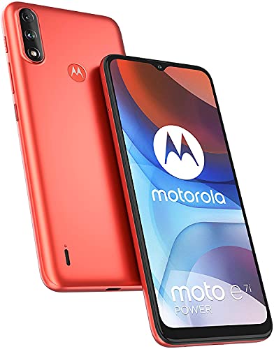 Motorola Moto E7i Power - Smartphone 32GB, 2GB RAM, Dual SIM, Satin Red