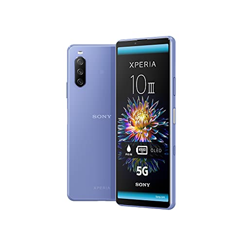 Sony Xperia 10 III 5G Smartphone (15,2 cm 21:9 Wide Full HD+ OLED Display, Triple-Kamera System, Android 11 SIM Free, 6 GB RAM, 128 GB Speicher, 24+6 Monate Herstellergarantie [Amazon Exklusiv] Blau