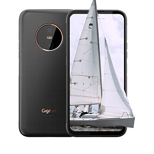 Gigaset GX6 Outdoor Smartphone 5G - Militärstandard - staub- & wasserdicht IP68 - 6,6' FHD+ Display mit Corning Gorilla Glass - 128GB+6GB RAM - 50MP Kamera - Schnellladen - Android 12, Titanium Black