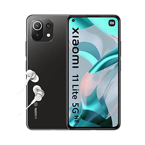 Xiaomi 11 Lite 5G NE(6,67'') leistungsstarkes Smartphone ohne Vertrag+Kopfhörer, Dolby Vision, 90 Hz AMOLED Display, 6GB RAM+128GB Speicher,Dual-SIM, Android 11, Black-[Exklusiv bei Amazon]'