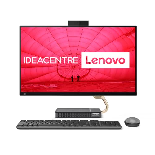 Lenovo IdeaCentre AIO 5 68,58 cm (27 Zoll, 2560x1440, QHD, WideView) All-in-One Desktop PC (Intel Core i5-11400T, 16GB RAM, 512GB SSD, GeForce RTX 3050 4GB, Win11H) grau + Prem. Care + Tastatur + Maus