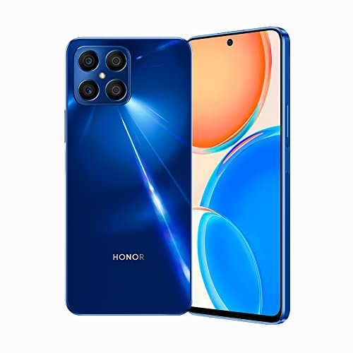 HONOR X8 Android-Smartphone, 6.7 Zoll Handy, 6+128 GB, 90 Hz, Dual-SIM mit 64-MP-Quad-Kamera, Blue