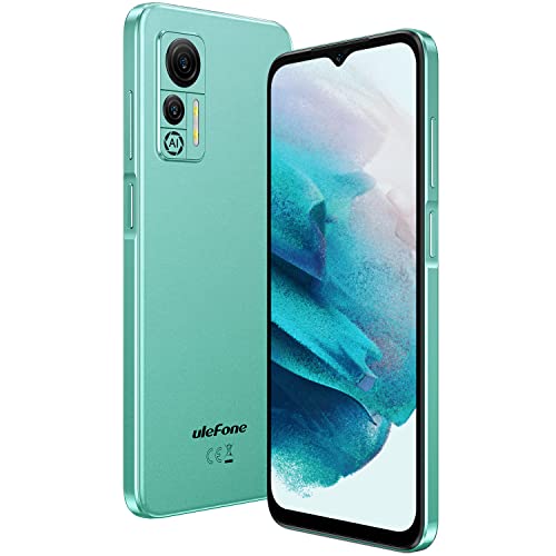Ulefone Note 14 Pro Smartphone Ohne Vertrag, Android 12 Handy 4GB/64GB+128GB(SD) 4500mAh mit 13MP+5MP Kamera 6,52 Zoll HD+ 5 Ghz WiFi 3 Slots/Face ID/GPS/FM/Große Schrift 4G Dual SIM Grün
