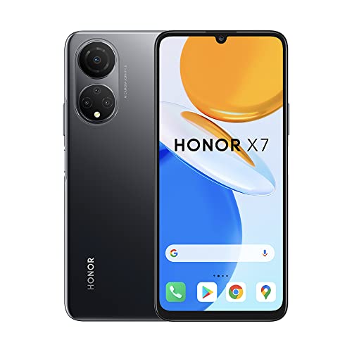 HONOR X7 Smartphone Android 11, 4 GB RAM + 128 GB Speicher, 6,4 Zoll FullView Bildschirm mit 90 Hz glattem Display, 48 MP Rückfahrkamera, 5000 mAh Akku mit hoher Kapazität