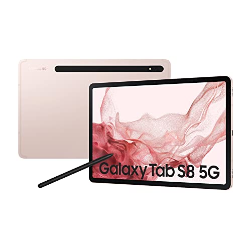 Samsung Galaxy Tab S8, 11 Zoll, 128 GB interner Speicher, 8 GB RAM, Wi-Fi, Android Tablet inklusive S Pen, Pink Gold, inkl. 36 Monate Herstellergarantie [Exklusiv bei Amazon]