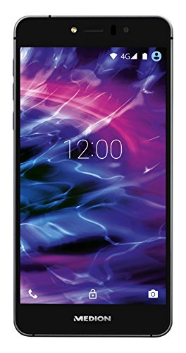 Medion X5020 Smartphone (12,7 cm (5 Zoll) Full-HD Touchscreen-Display, 13 Megapixel Kamera, Octa-Core-Prozessor, Dual-SIM, 32GB interner Speicher, Android Lollipop 5.1) schwarz