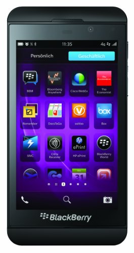 BlackBerry Z10 Smartphone (4,2 Zoll Display, Touchscreen, 8 Megapixel Kamera, 16 GB erweiterbarer Speicher, 4G LTE) schwarz