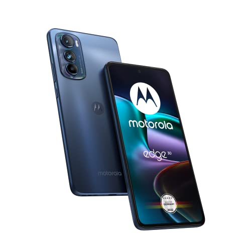Motorola edge30 Smartphone (6,5'-FHD+-Display, 50-MP-Kamera, 8/128 GB, 4000 mAh, Android 12), Meteor Grey, inkl. Schutzcover + KFZ-Adapter [Exklusiv bei Amazon]