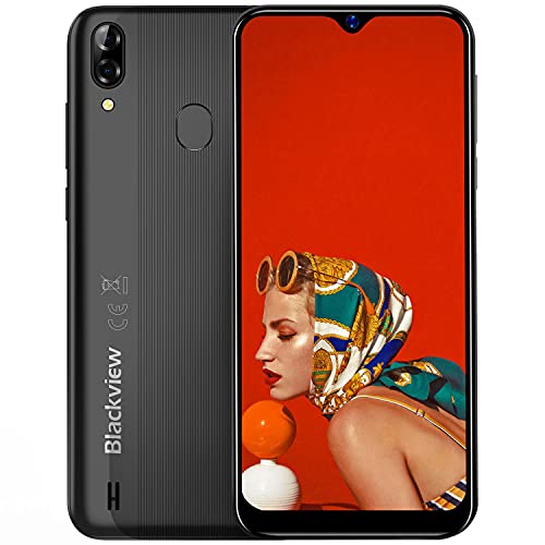 Blackview A60 Pro Smartphone ohne Vertrag Günstig 4G - 6,1 Zoll 3GB + 16GB, 256GB erweiterbar 4080mAh Akku, 8MP+5MP Kamera Dual SIM Handy - Schwarz