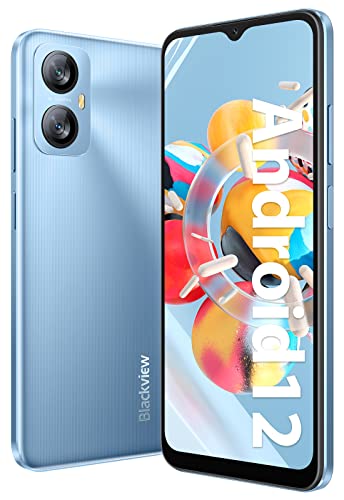 Blackview A52 Android 12 Smartphone Ohne Vertrag Günstig, Octa Core 3+32GB/1TB Erweiterbar Outdoor Handys, 13MP Panorama Kamera/5180mAh/6.52' HD/Dual SIM 4G/Type-C/Face ID+Fingerabdruckerkennung