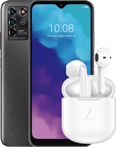 ZTE Smartphone Blade V30 vita Buds Weiss (17,32cm (6,82 Zoll) HD+ Display, 4G LTE, 3GB RAM und 128GB interner Speicher, 48MP Hauptkamera und 8MP Frontkamera, Dual-SIM, Android 11) grau