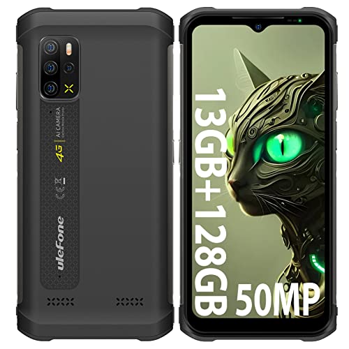 Ulefone Armor 12S Outdoor Handy 2023 13GB RAM +128GB/1TB SD Octa-Core MTK G99 Android 12 50MP+16MP Smartphone ohne Vertrag 6,52' 5180mAh IP68 Wasserdicht Stoßfest 4G Dual SIM Fingerabdruck Face ID NFC