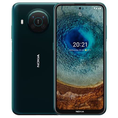 Nokia X10 Smartphone mit superschnellem 5G, 3 Jahre Herstellergarantie, 6,67' Full HD+ Bildschirm, 48 MP-Quad-Kamera, RAM 6 GB /ROM 64 GB,100 % kompostierbares case - Forest