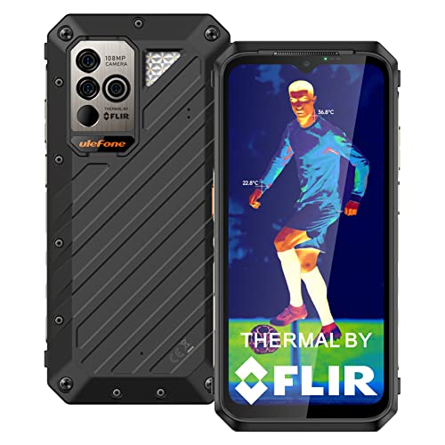 Ulefone Power Armor 18T Outdoor Handy 5G Wärmebildkamera FLIR® 17GB+256GB/2TB SD 108MP+32MP 9600mAh 66W Schnelllade 6,58 Zoll Android 12 Smartphone ohne Vertrag Dual SIM IP68 Face ID Fingerabdruck NFC