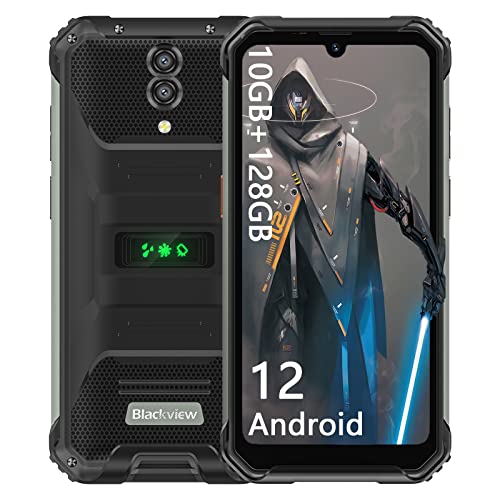Blackview BV7200 Outdoor Handy Ohne vertrag, 1,8 m Ultra-sturzsicher, Android 12 Outdoor Smartphone 10GB/128GB Helio G85 Octa Core 50MP+8MP Kamera 6.1' HD+, 5180mAh 18W schnelles Laden IP68&IP69K/NFC