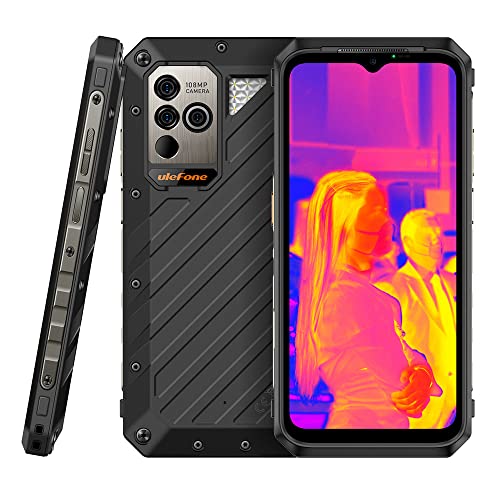 Ulefone Power Armor 18T Outdoor Handy 5G Smartphone 2023, Dimensity 900 17GB+256GB, 9600mAh Akku, 6,58”FHD+, 108MP+Wärmebildkamera, Android 12 IP68 Handy ohne Vertrag 5G, Support 5G HiFi NFC OTG GPS