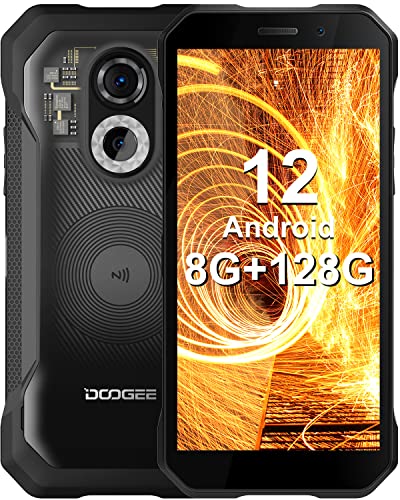 DOOGEE S61 PRO (2023) Outdoor Handy Ohne Vertrag, 8GB RAM + 128GB ROM Android 12 Octa-Core 48MP + 20MP Nachtsicht Outdoor Smartphone, 5180mAh 6.0'' HD+ IP68 Wasserdicht 4G Dual SIM/Face ID/NFC