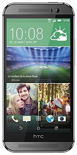 HTC One (M8) Smartphone (12,7 cm (5 Zoll) LCD-Display, Quad-Core, 2,3GHz, 2GB RAM, 5 Megapixel Frontkamera, FM-Radio, Android 4.4.2) metallgrau (Generalüberholt)