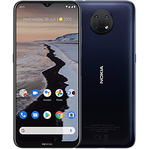 Nokia G10 Smartphone Skandinavisches Design, Dual-SIM, RAM 3GB​, ROM 32GB, bis zu 3 Tage Akkulaufzeit, verbessertes 6,5”-Display, Dreifachkamera mit KI-Modi, Android 11 - Night