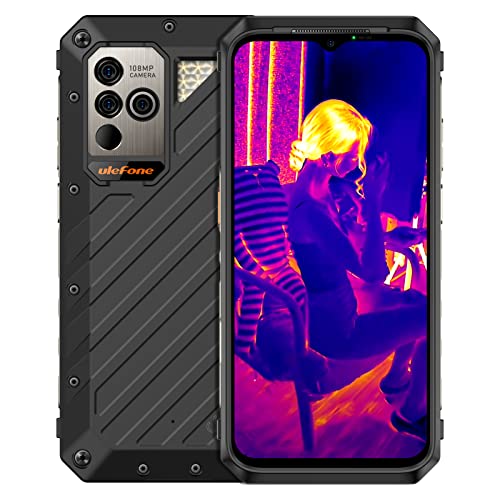 Ulefone Power Armor 18T Outdoor Handy 5G Smartphone 17GB + 256GB 9600mAh Akku, 6.58 Zoll FHD+ mit Wärmebildkamera, Android 12, 108MP+32MP Kamera, unterstützt 66W Schnellladung WiFi 6/NFC/OTG/GPS