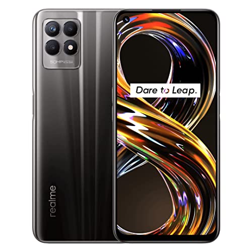 realme 8i Smartphone Ohne Vertrag 128GB Handy, Android Smartphone 6.6' FHD+ LCD 120Hz Display, 50MP Triple-Kamera, 18W Schnellladung, Dual SIM, Starker 5000-mAh-Akku, Space Black
