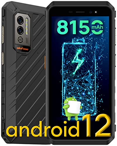 Ulefone Armor X11 Pro Outdoor Handy 4GB + 64GB/SD-128GB 8150mAh Akku, 5.45 Zoll IP68/IP69K Wasserdichter 2022 Outdoor Smartphone Ohne Vertrag, Android 12, 16MP Kamera, NFC/OTG/GPS Dual SIM Schwarz