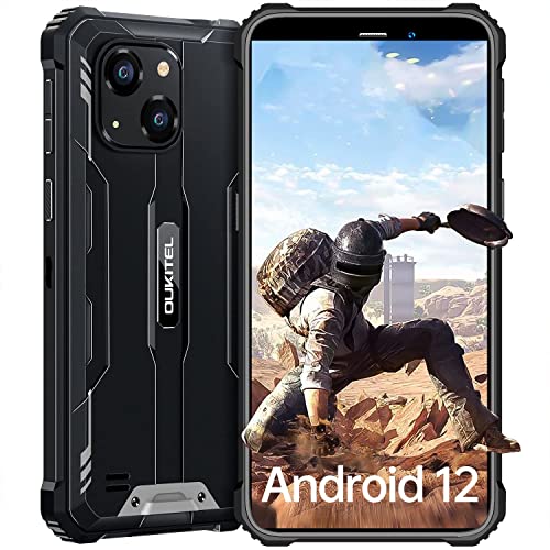 OUKITEL Outdoor Handy WP20 Pro, Android 12 Octa-Core 4GB+64GB Outdoor Smartphone Ohne Vertrag NFC, 5.93' Dispaly 6300mAh Akku 20MP Kameras, IP68 Wasserdicht Handy Dual SIM 4G Face ID Fingerabdruck
