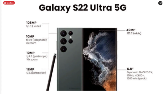 Samsung Galaxy S22 Ultra - Kamera Leak